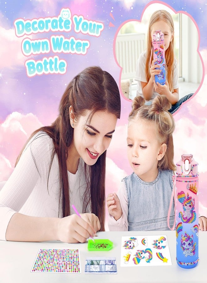 Auspicious beginning 13PCS Unicorn Cat Toys Gifts for Girls 4-6 7 8 9 10 Years Old, Girls Birthday Gifts Set with Light Up Star Pillow DIY Water Bottle Kits, for Daughter Niece Christmas Birthday Baskets for Kids - Image 5